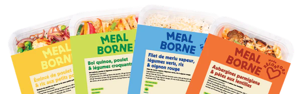 Sélection de menus Meal Borne · plats frais de la semaine